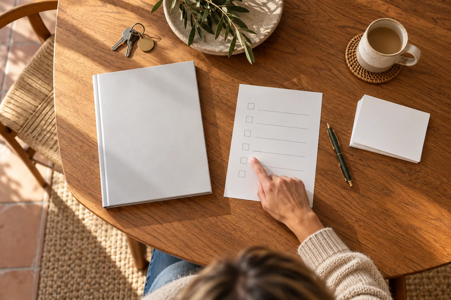 A blank note ready for an enquiry